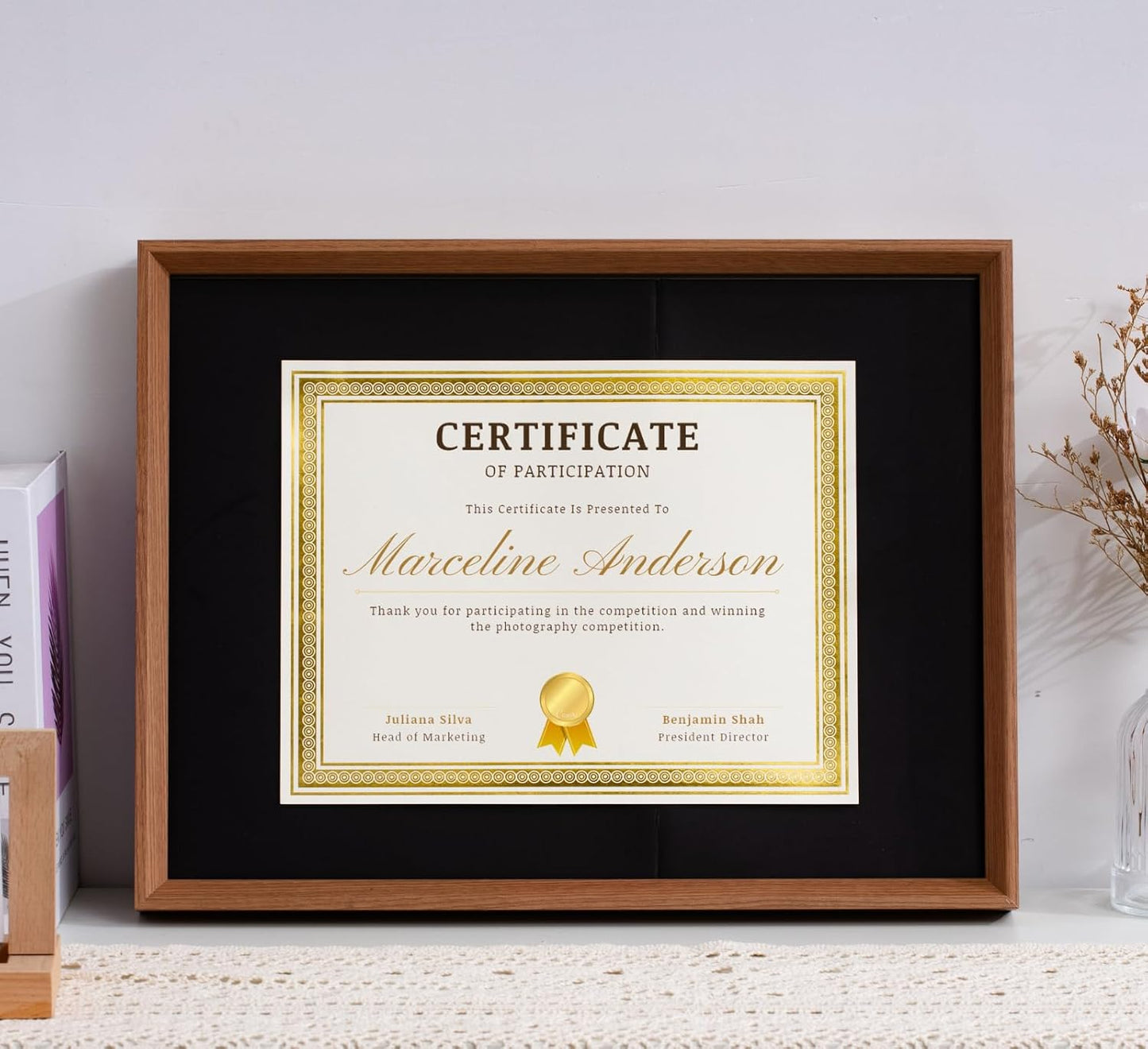 50 Count Certificate Paper 8.5 x 11 for Printing,Blank Gold Foil Border,Award Certificate Paper for Business,Graduation Diploma,School and Achievement (Ivory)