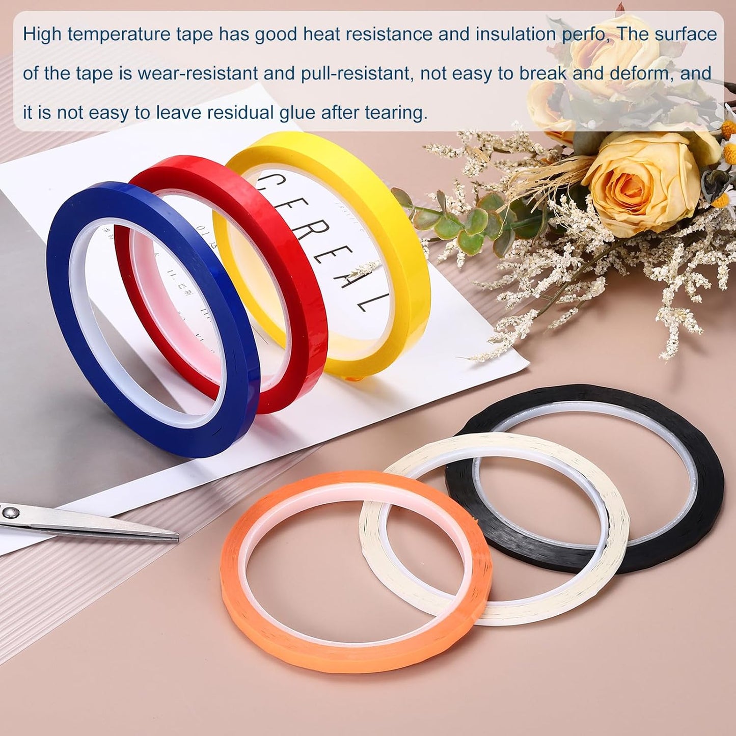 uxcell 3pcs 1/4" x 60 Yard Graphic Tape Whiteboard Grid Marking Tape Pinstripe Chart Line, Blue