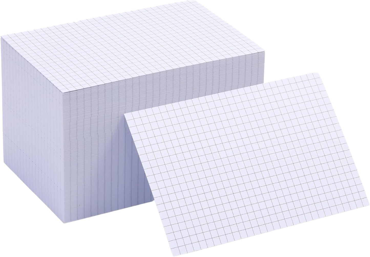 Extra Heavyweight Grid Index Cards 4x6 Inch 92lb Weight Double Sided Graph Ruled Notecards Thick Flash Cards for Note-Taking, Studying, and Organization, Ideal for School, Home and Office - 300 Count