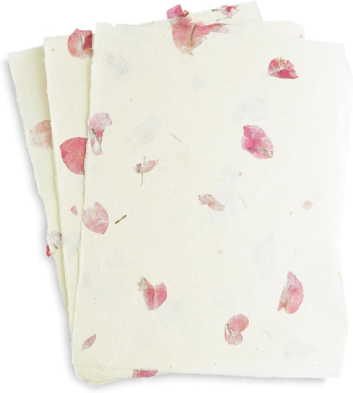 Handmade Lokta Laser and Inkjet Printer Paper with Deckle Edge 8.5x11 Inch Vintage Decorative Specialty Printing Paper (25 Sheets, Bougainvillea)