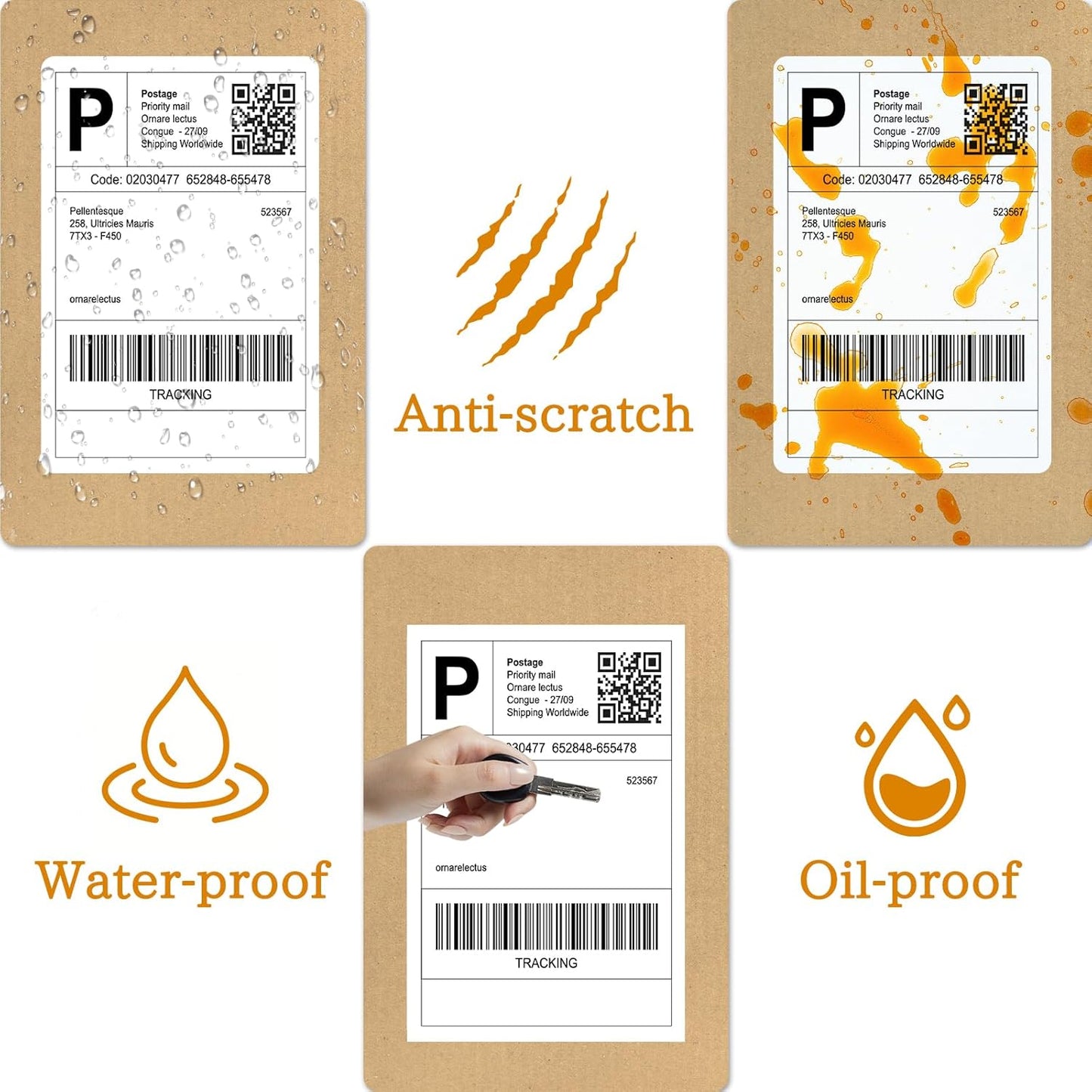 4" x 6" Thermal Labels, 2000 Fanfold Labels, Direct Thermal Shipping Label Compatible with Nelko, Rollo, Zebra, Brother, Orgbro, Munbyn, Jadens Shipping Label Printer, Commercial Grade