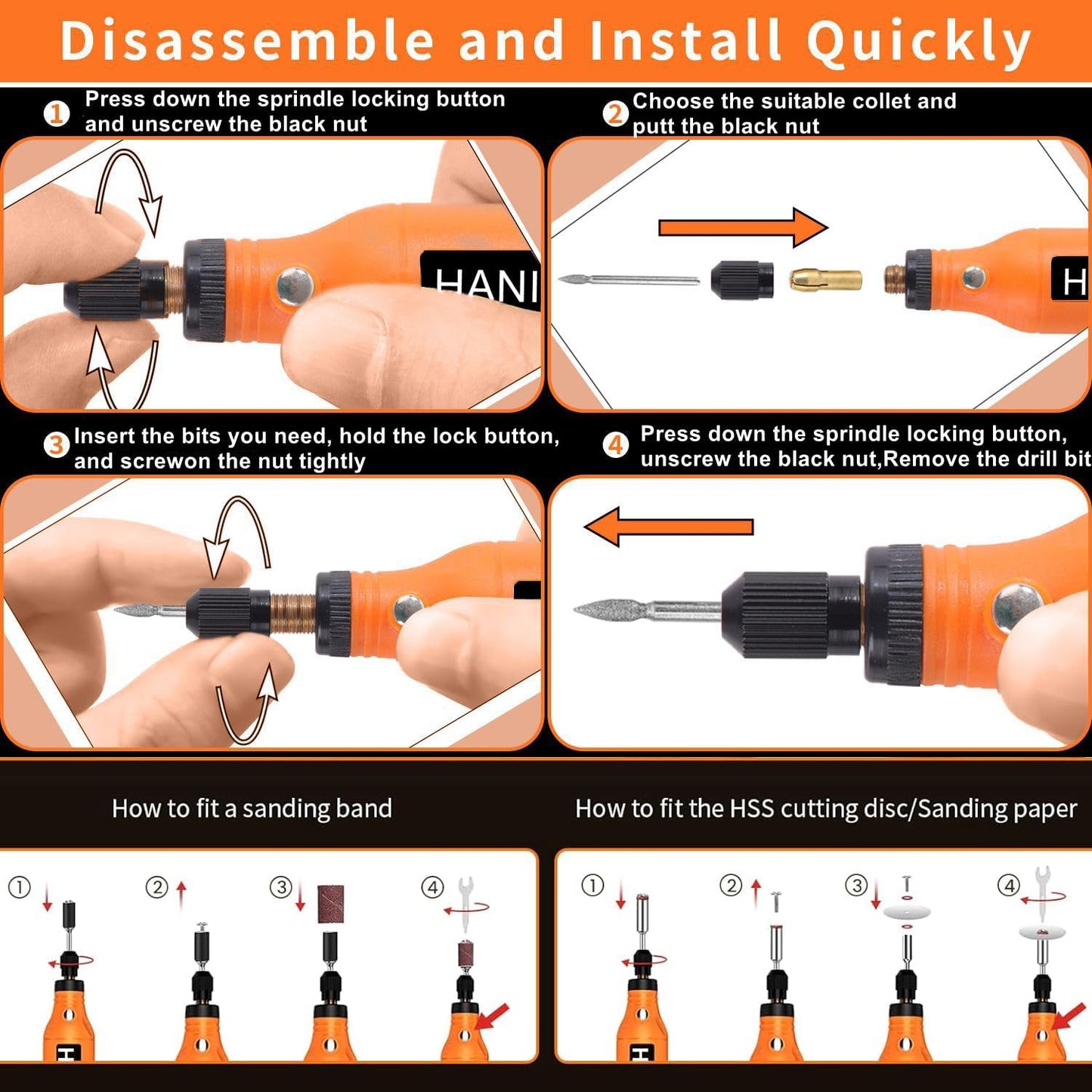 Mini Cordless Rotary Tool Kit, 5 Speed Power Engraving Tool with 71 Accessories, 3.7V Li-ion Battery Multi-Purpose Craft Rotary Tool for Engraving, Polishing, Sanding, DIYCrafts