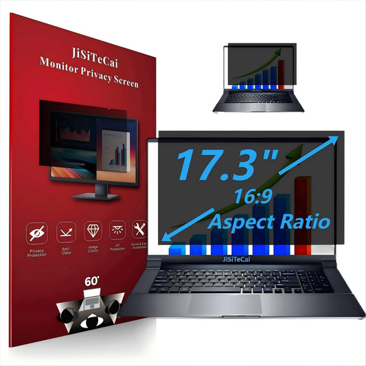 17.3 Inch 16:9 Laptop Privacy Screen Filter - Computer Monitor Privacy Shield and Anti-Glare Protector