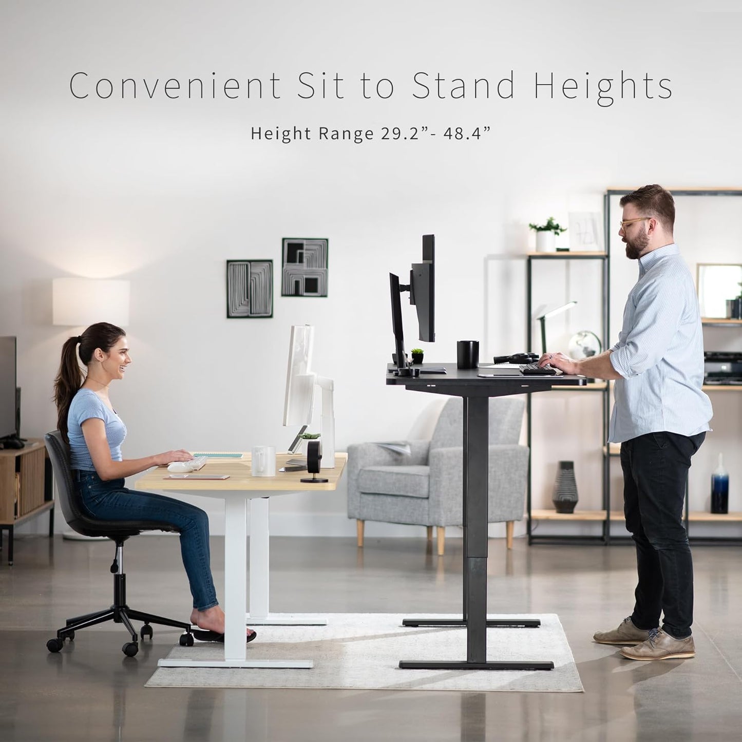 VIVO Electric 71 x 30 in Standing Desk, Memory Height Adjustment, 1B Series, Dark Walnut Top White Frame, DESK-KIT-1W7D