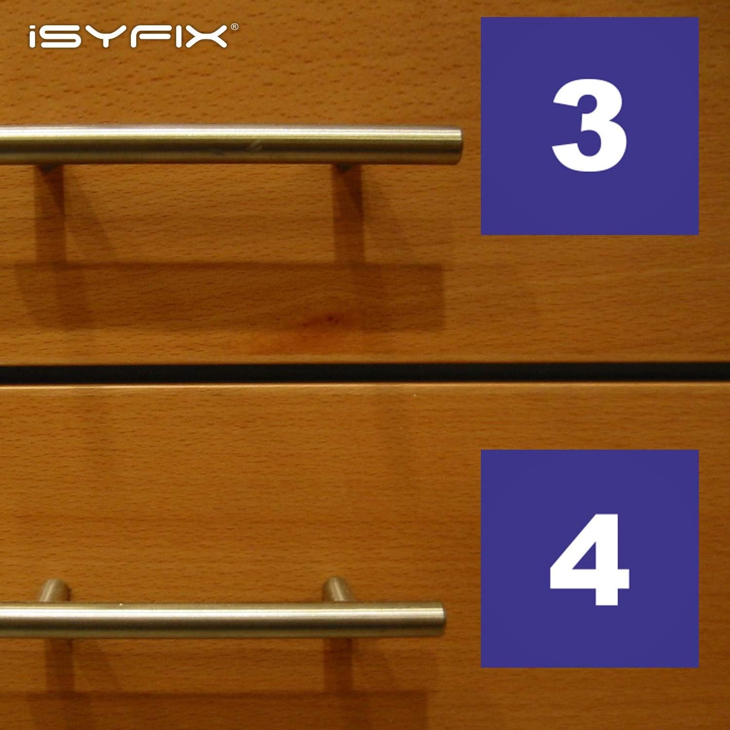 iSYFIX Blue Consecutive Number Stickers – 1 to 100, 4-inch, 1 Set – Vinyl Self Adhesive Premium Decal, Ideal for Inventory, Storage, Organizing, Boxes, Bins, Toolbox, Lockers & More, Indoor/Outdoor