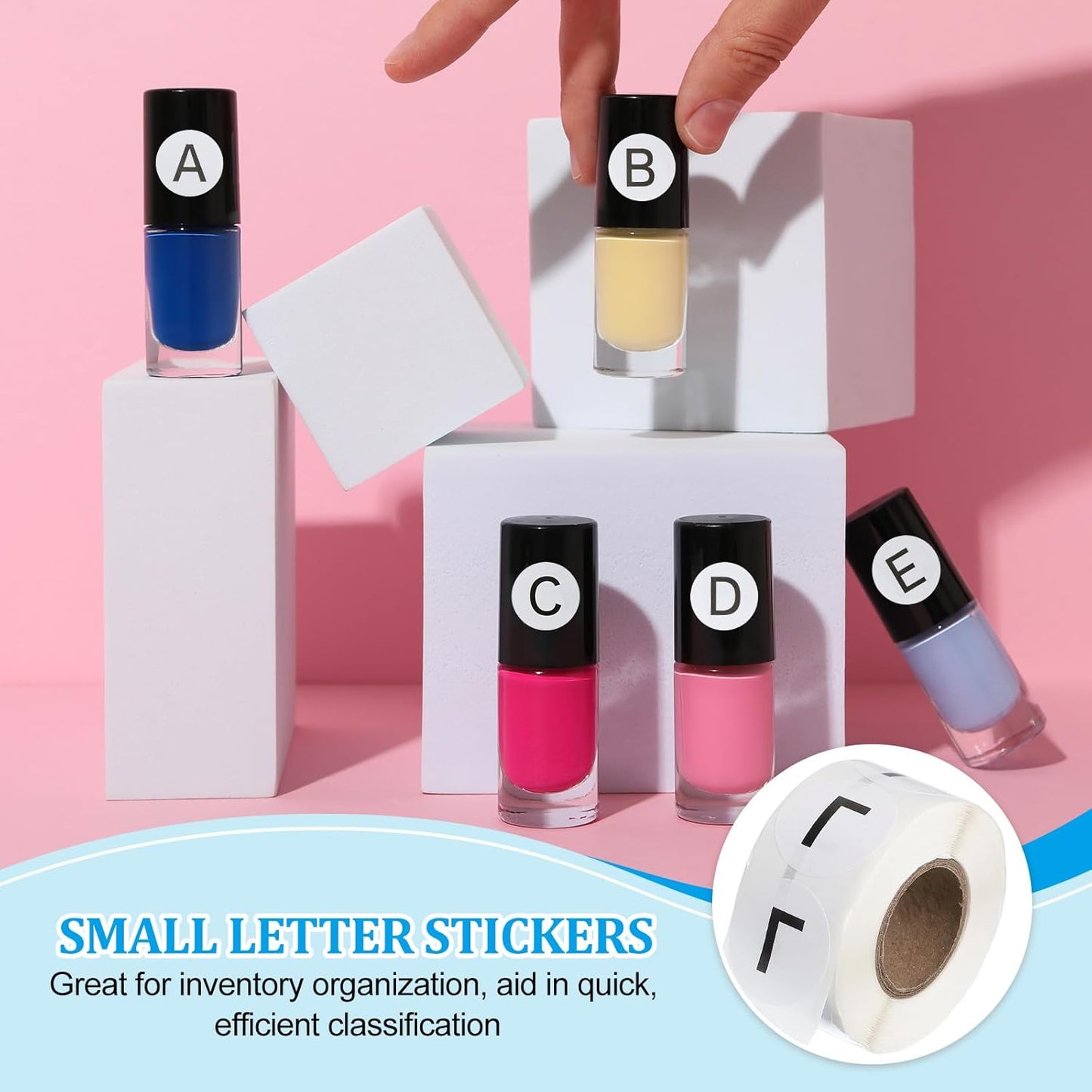 PATIKIL 1" Letter L Stickers, 4 Rolls Self-Adhesive Alphabet Round Circle Dots Labels for Organization Storage Inventory Boxes Scrapbook Craft 2000 Pcs Total