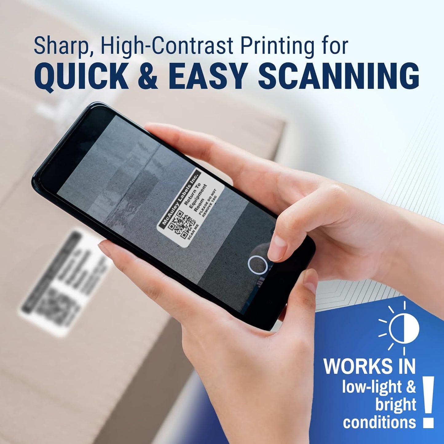 McAuley Labels Custom QR Code Stickers - Numbered, Permanent, Adhesive Asset Tags for Equipment - Metalized Silver Polyester - 2x1 Inches