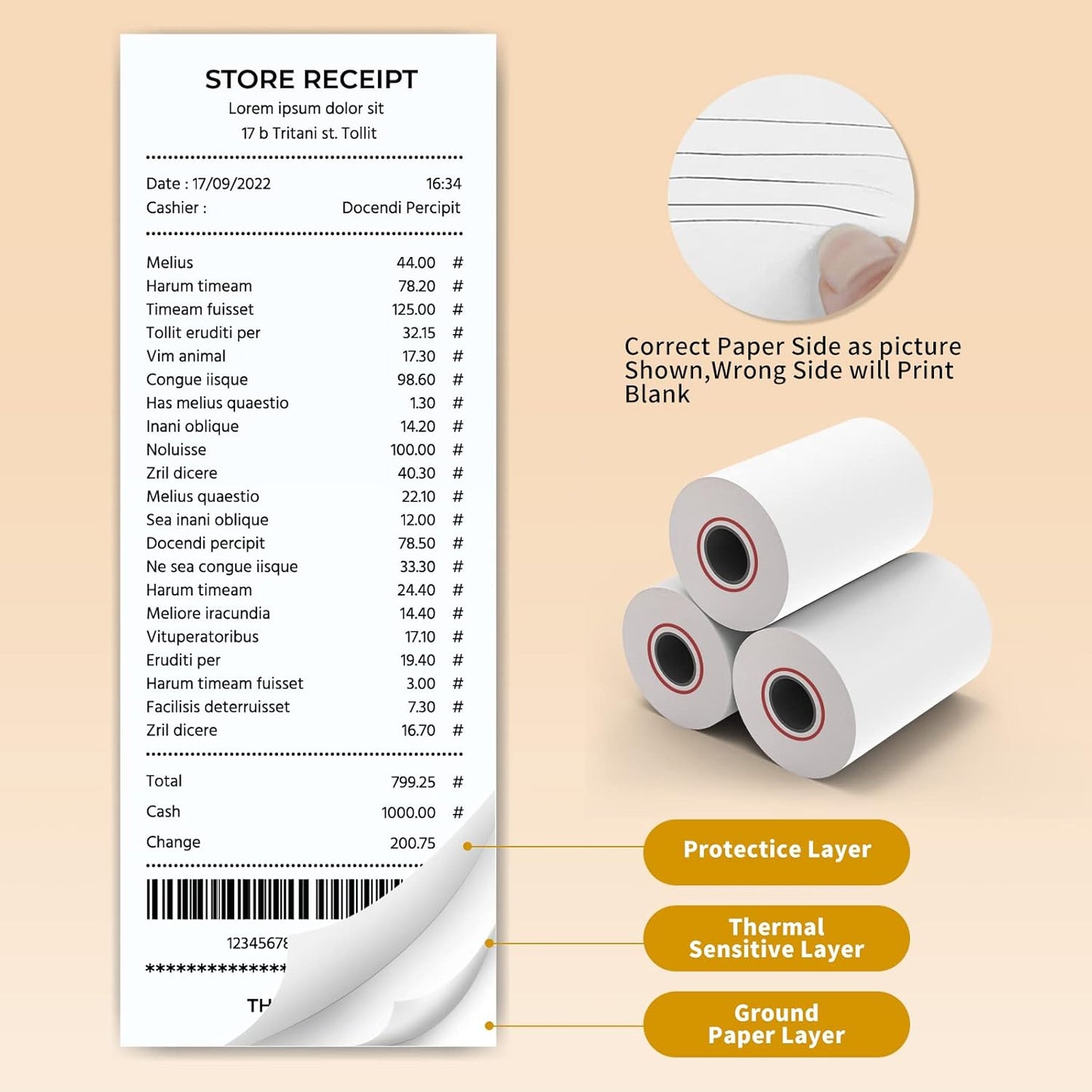 MFLABEL® 100 Rolls 2 1/4" x 85' Thermal Paper Cash Register POS Receipt Paper