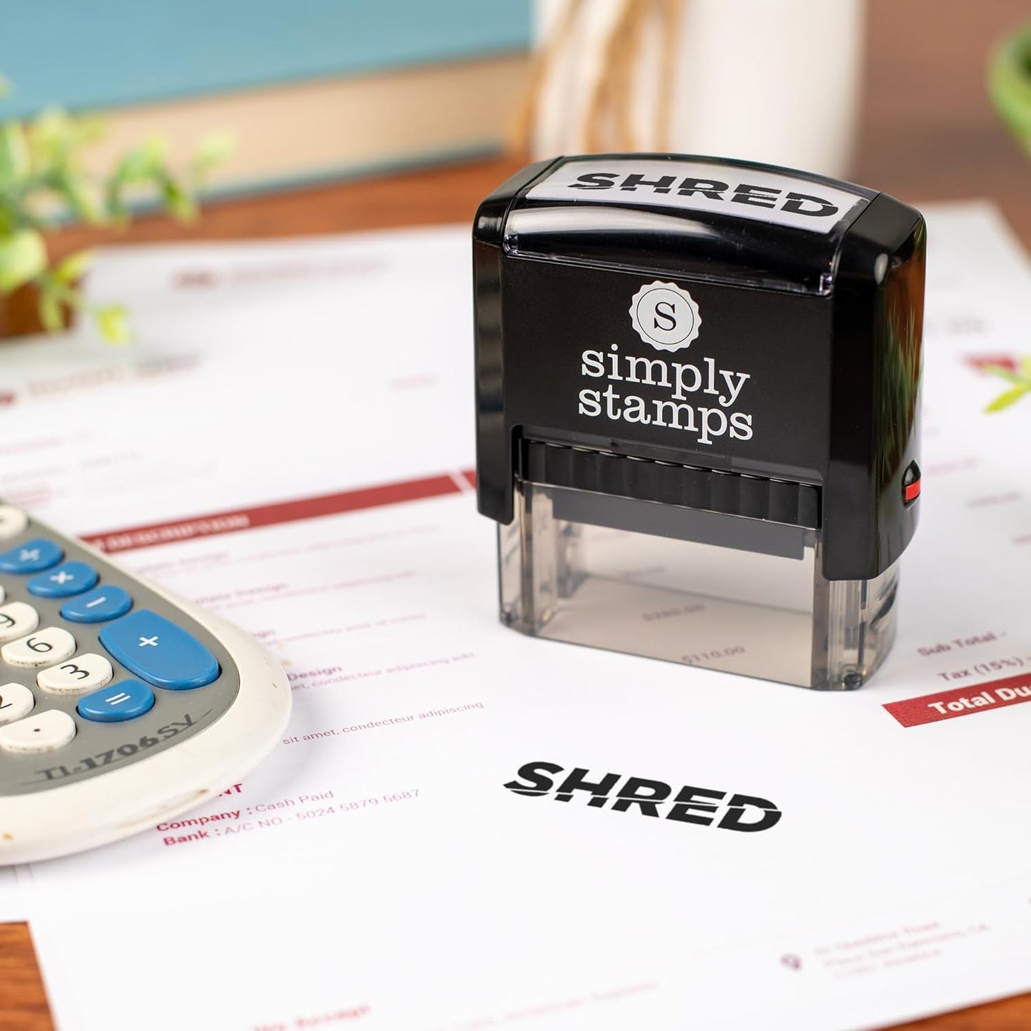 Shred Office Stamp | 4 Different Sizes | 20 Designs | Multiple Color Options | Perfect for Quick Validation of Office Documents (Shred, Medium)