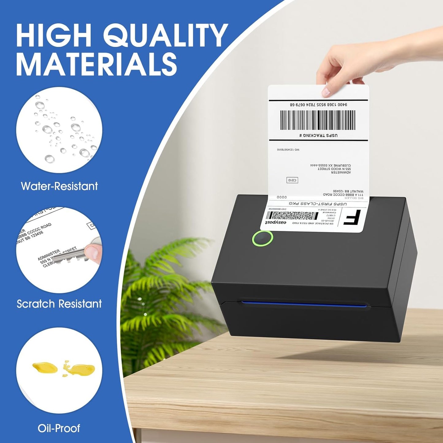 MaxGear 4" x 6" Direct Thermal Labels, 1000 Fanfold Labels, for Shipping & Mailing, Perforated White, Commercial Grade with Permanent Adhesive, Compatible with Most Thermal Printers,1 Stack