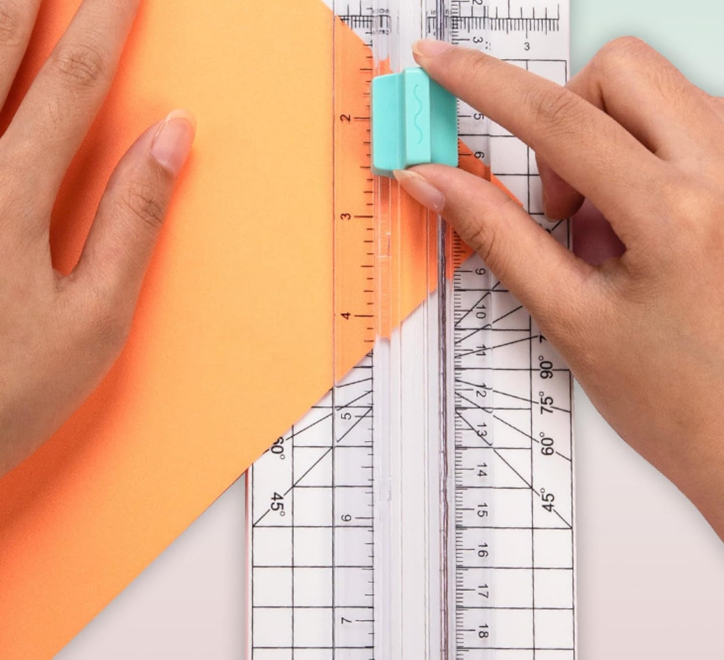 4-in-1 Multi-Function Paper Trimmer,Bidirectional Papers Cutter, Equipped with Straight,4 in 1 Paper Cutter 4 Styles Craft Paper Cutter Multi-Function Scrapbooking Tool (Green)