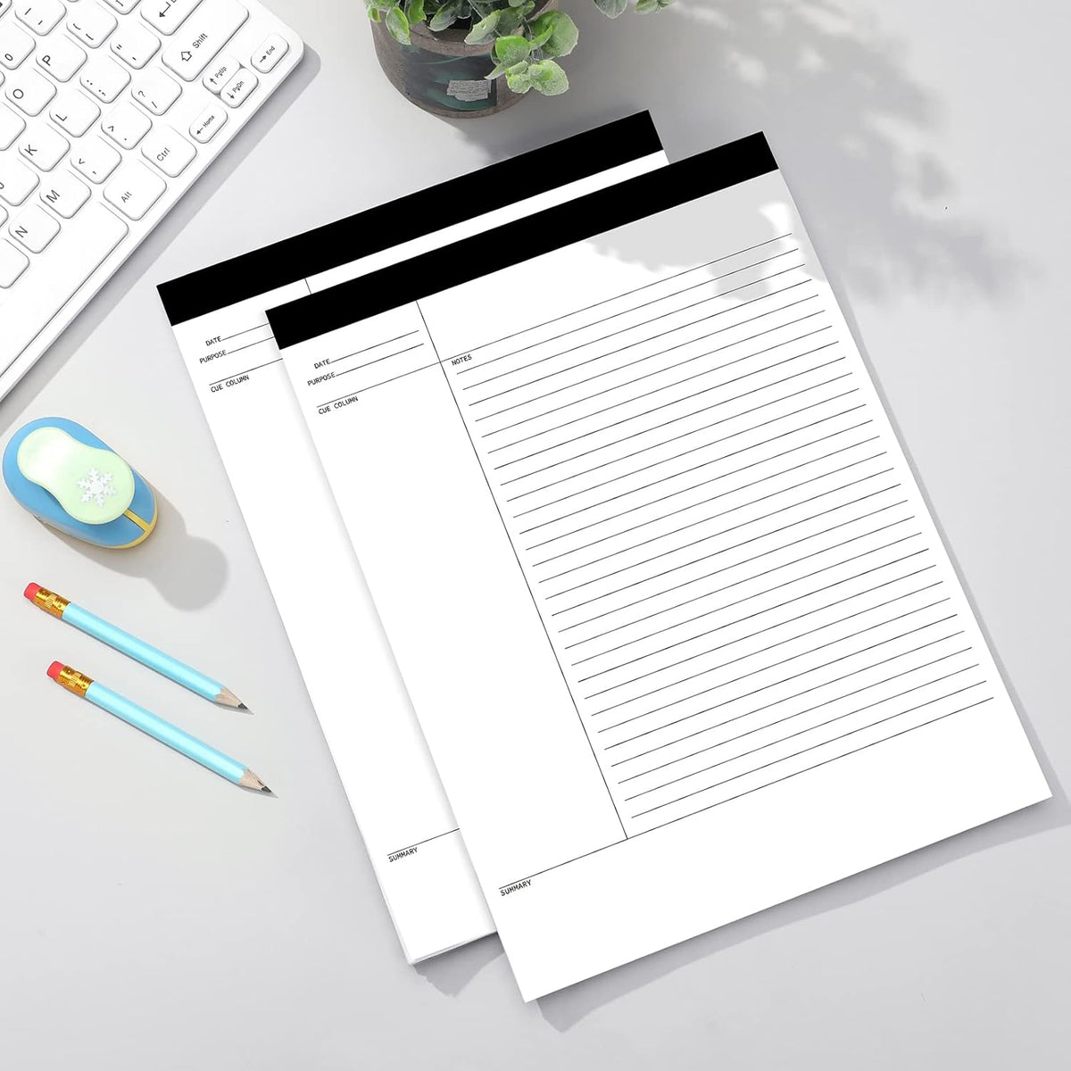 Outus 4 Pack Legal Pads 8.5" x 11.75" 50 Sheets/writing Notepad, White Note Pads Legal Ruled Writing Notepad for Home Teacher Student College Ruled Office Business