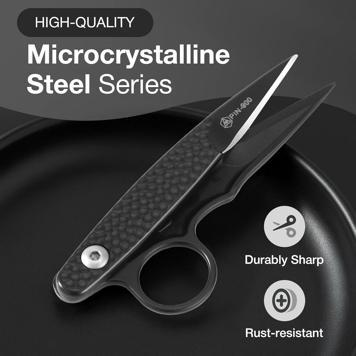 Premium Fabric Scissors for Cutting Clothes, Small Multi-Purpose Stainless Sewing Leather Dressmaking, Professional Crafting Shears Microcrystalline Steel Shears Office Cutting Tools (Black)