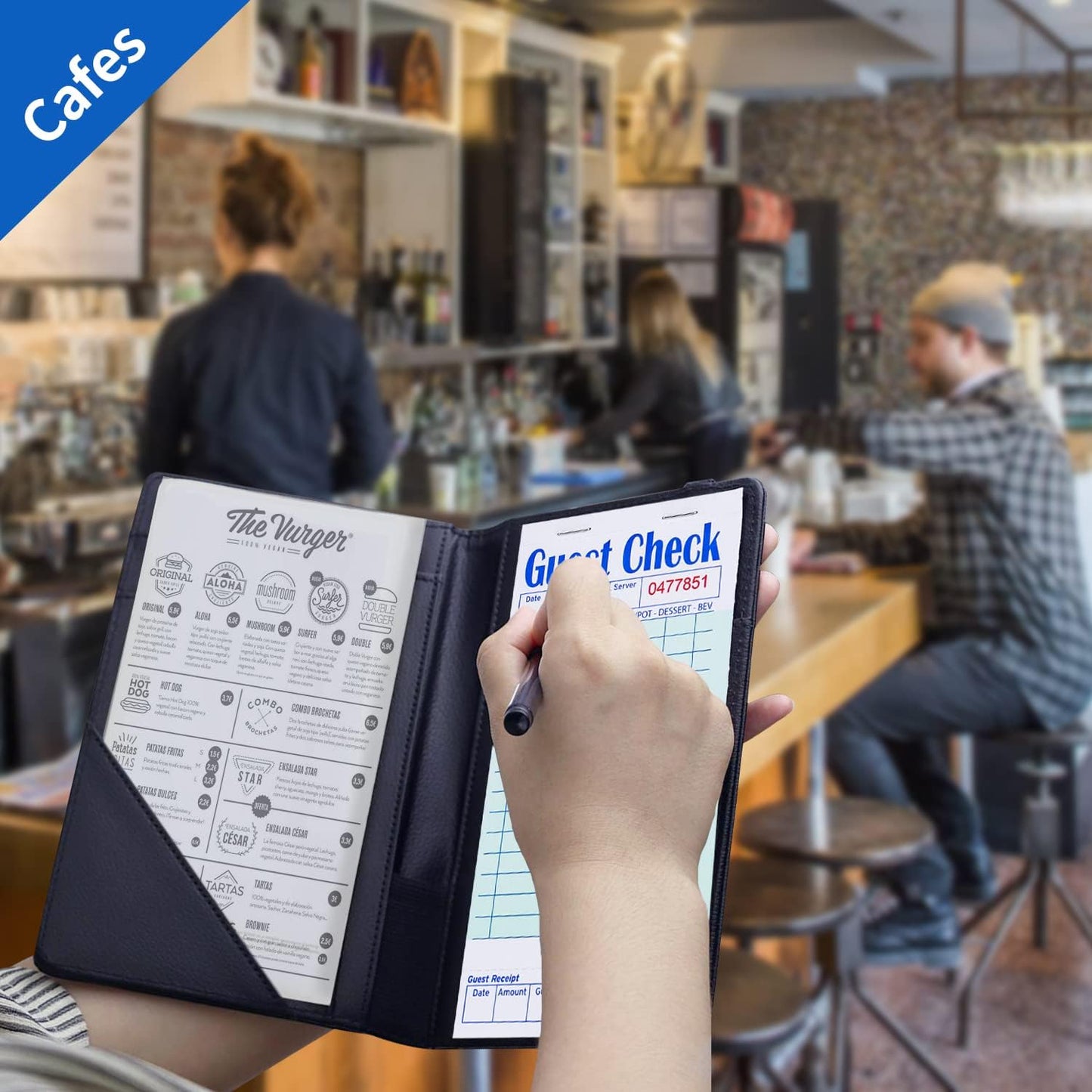 Methdic Guest Checks Server Note Pads 500 Orders Waitress Notepad for Restaurants (10 Books)