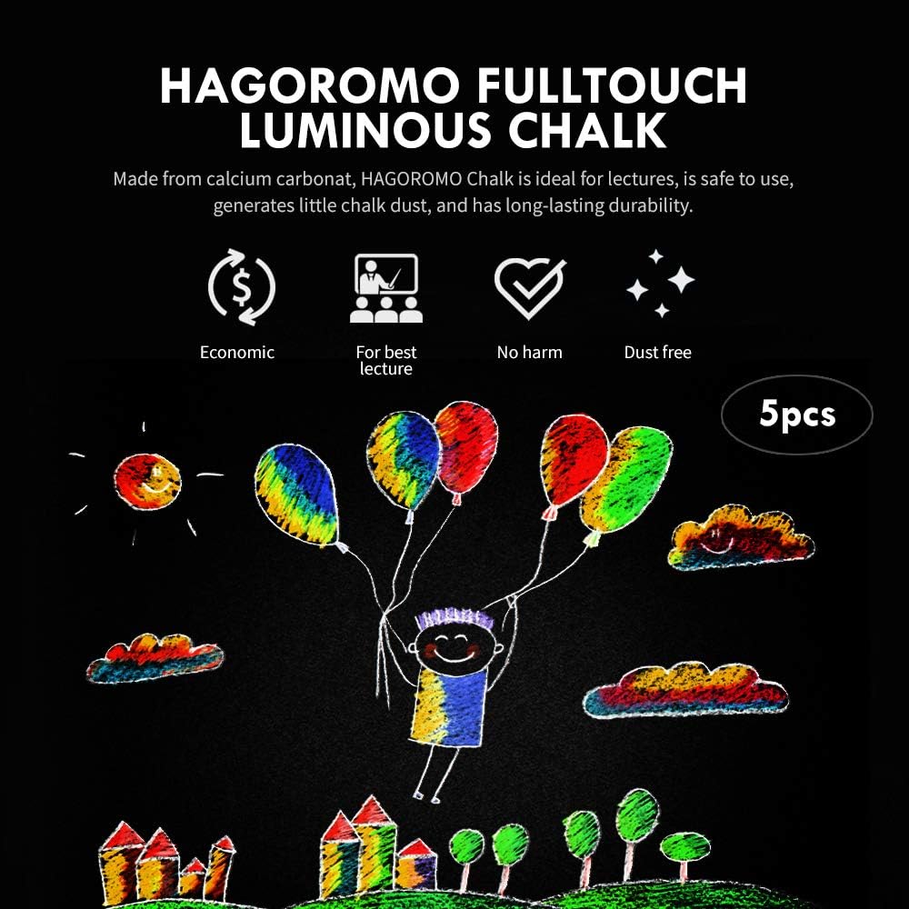 Hagoromo Fulltouch Luminous Chalk 1 Box [5 Color Mix/5 Pcs]