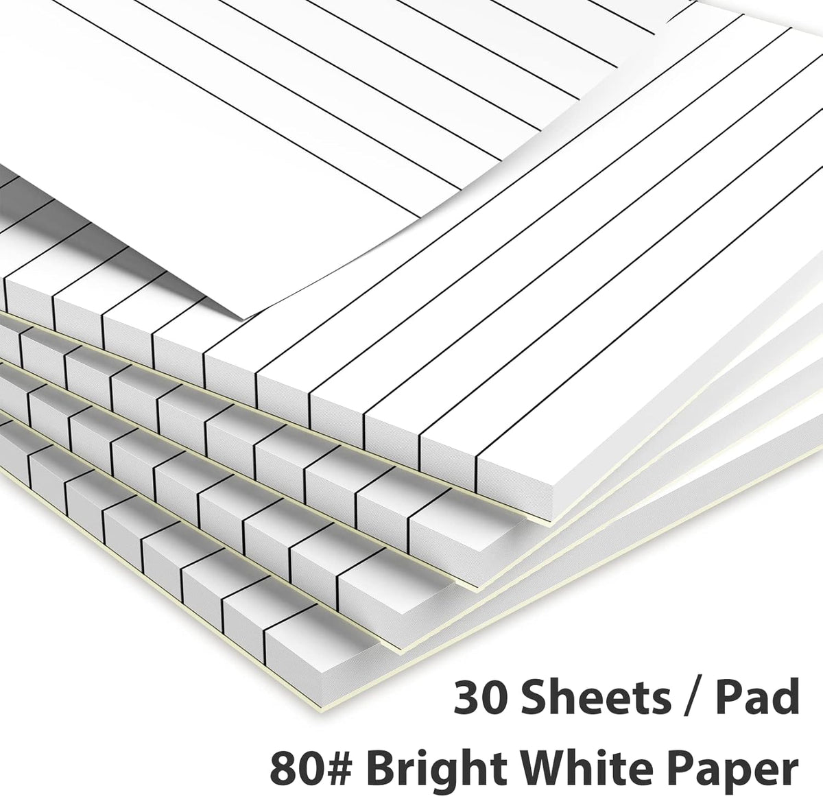 Notepad for Daily Planning and Organization of Work – 4 x 6-inches Lined Paper – Thick Bright White Paper – 30 Pages – Note Pads Ruled Pages – Pack of 8
