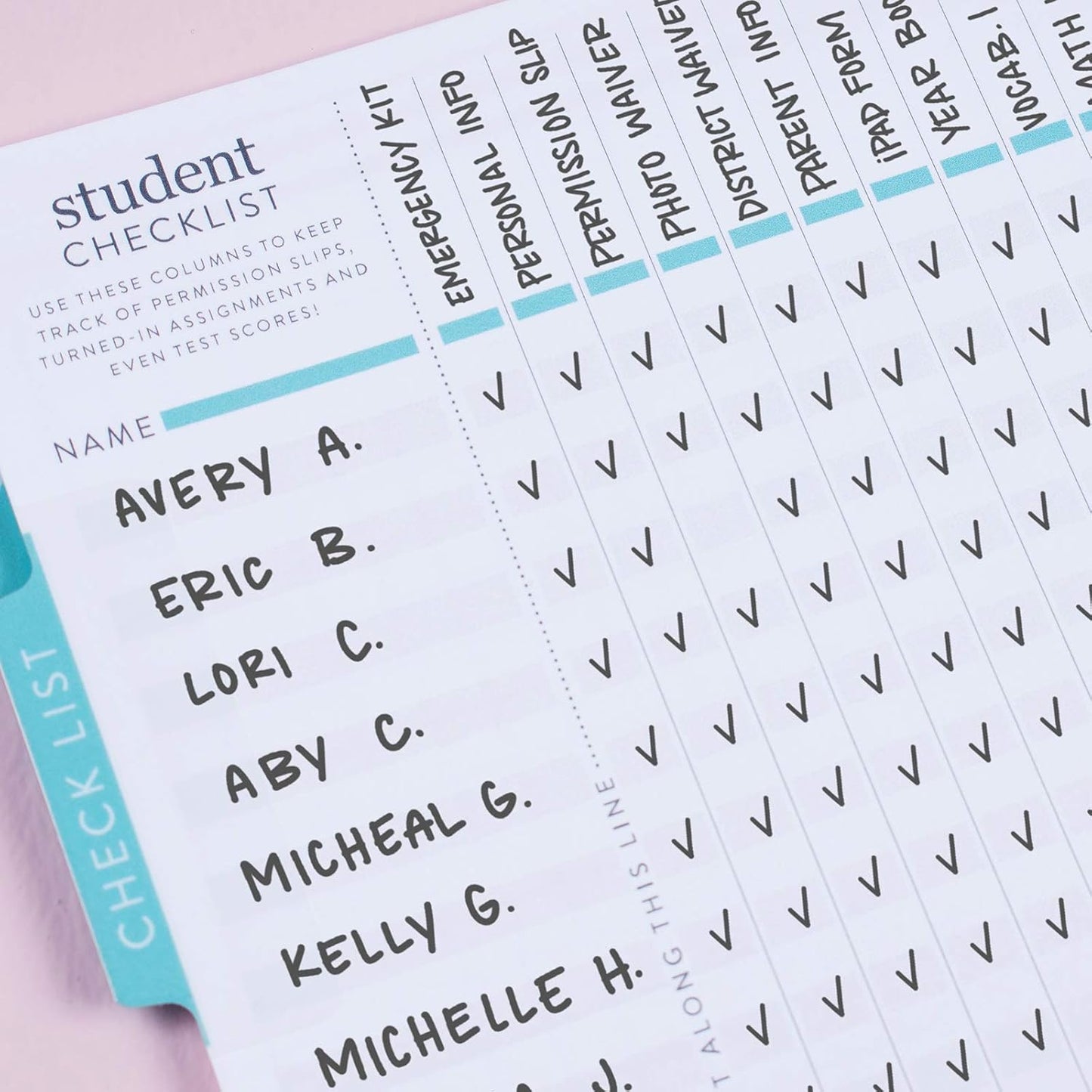 Erin Condren Spiral Teacher Record Book 7" x 9" Platinum-Coiled Notebook with 160 Pages, Colorful Tabbed Sections, Sturdy Laminated Cover, Designed for Tracking Grades, Learn, Teach, Inspire