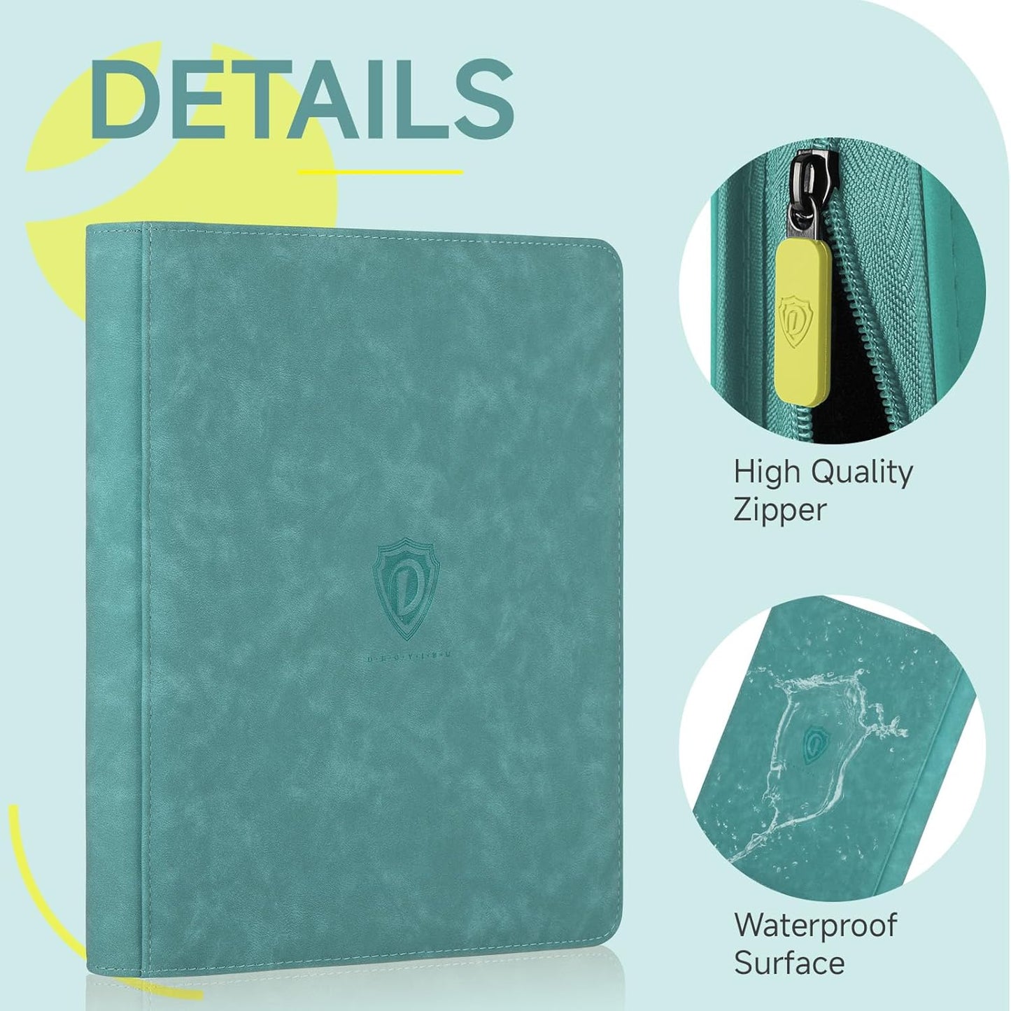 Card Binder with 1024 Cards,16 Pocket Trading Card Binder Includes 32 Page Storage Sleeves,Collection Card Album,Card Holder to Organize and Protect Cards,Green