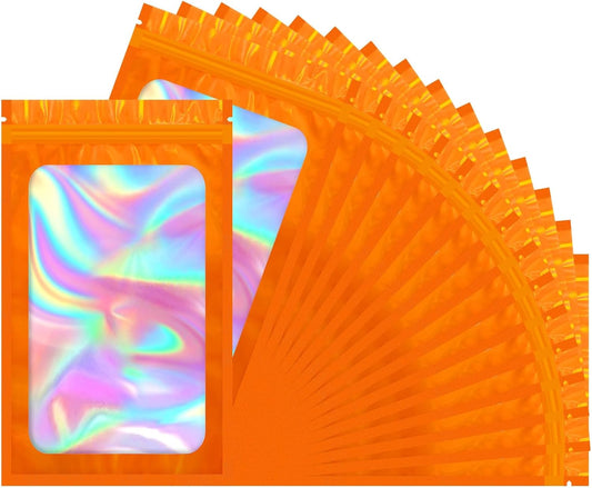 Smell Proof Bag, 100 PCS Mylar Bags, Holographic Bags, Packaging Bag (3x5 Inch)