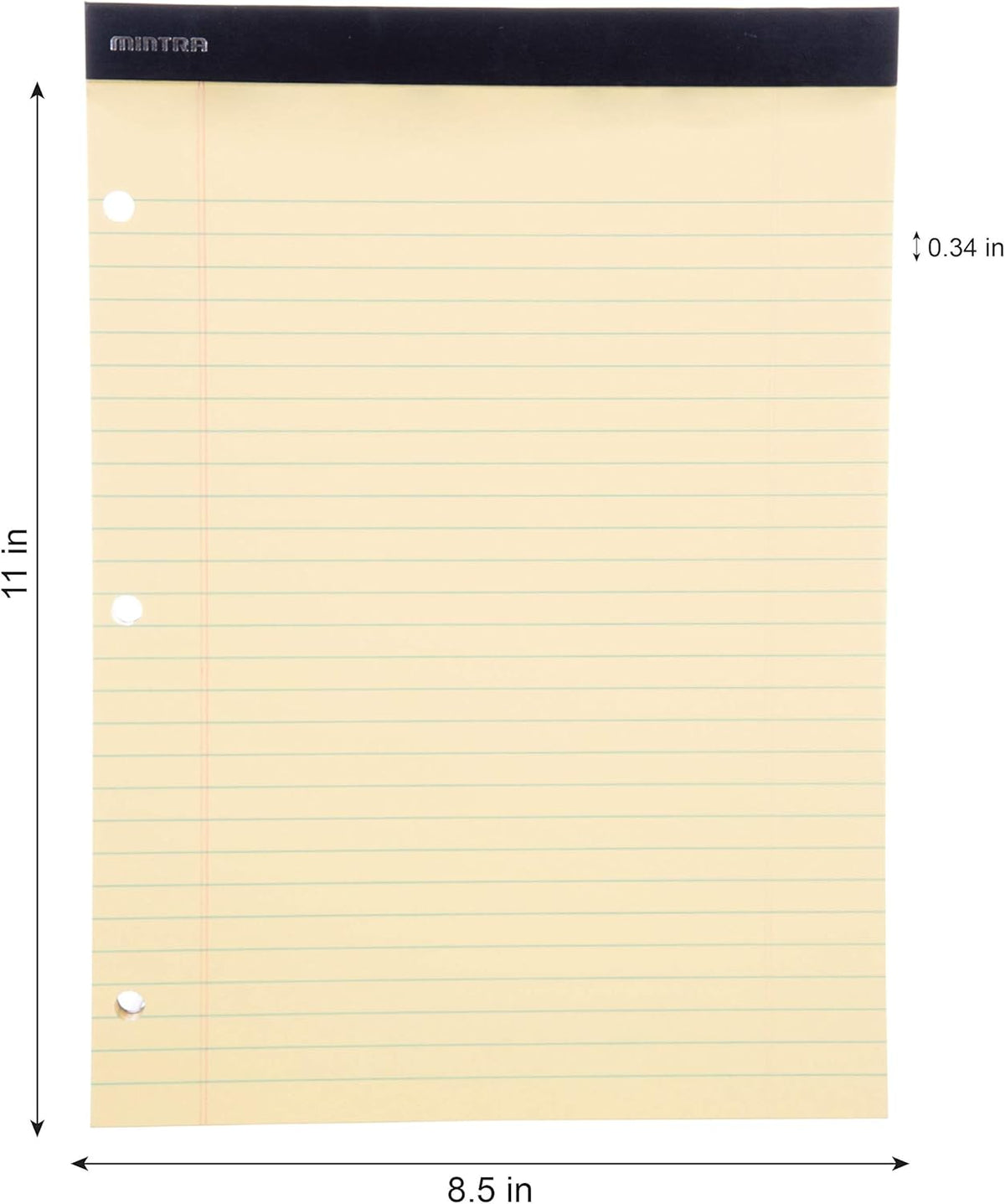 Mintra Office Legal Pads (Double Pad 3pk (Canary), 8.5in x 11in (Wide Ruled))