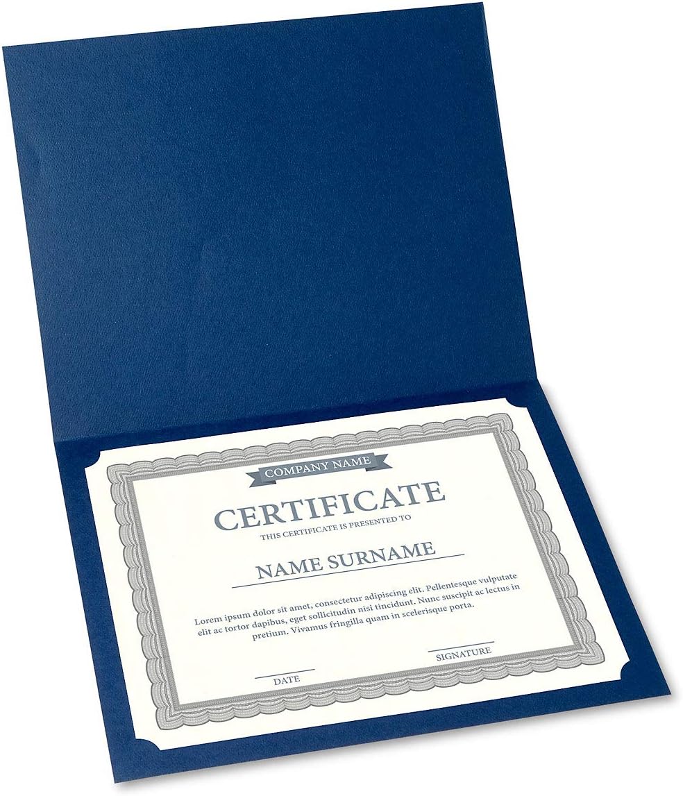 Executive Gray & White Parchment Certificate Papers - Pack of 100, Laser & Inkjet Printer Compatible, For Office, Business Awards, Graduation, School Diplomas, 8-1/2" x 11" on 60 lb. Text Stock
