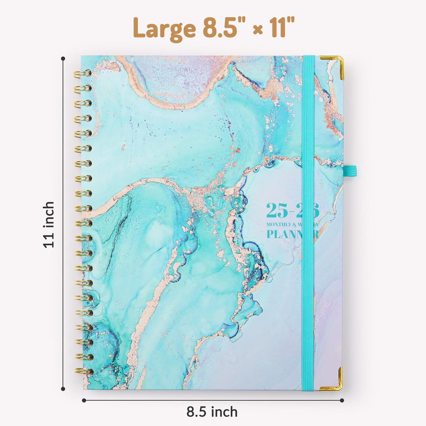 Forvencer Planner 2025-2026 for Women, Academic Year Monthly and Weekly Calendar Planner, July 2025 - Jun 2026, Hardcover Student Teacher Planners Agenda Book with Tabs, 8.5" x 11", Flower