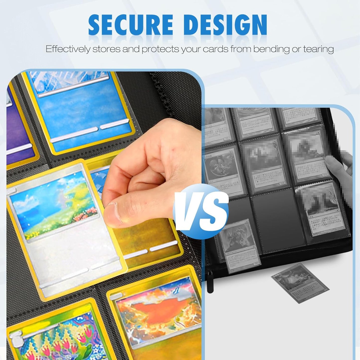 Card Binder, 720 Pockets Trading Card Binder with Sleeves Card Organizer, 12 Pocket Sports Card Holder for Game Card, Baseball Football Basketball Cards (720 Pockets)