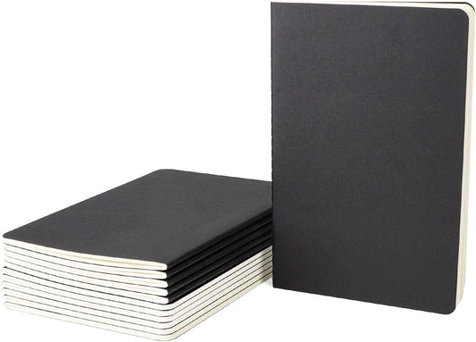 EUSOAR Travel Journal Notebook, A5 12 Pack 5.5" x 8.2" Soft Cover Lined Notebooks Journal, Drawing Notebook Notepad Sketchbook, Students Office Subject Diary Notebooks Journal 60 Lined Pages/30 Sheets