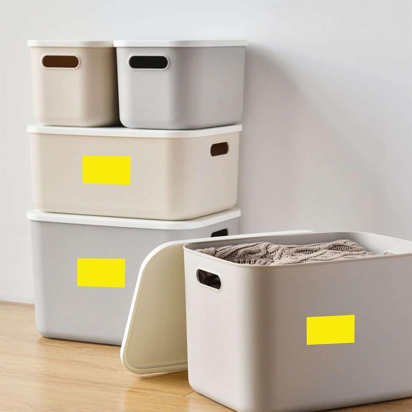 PARLAIM 2 X 3 Inch 250 Per Roll Rectangle Inventory Color Coding Labels, Roll Square Label Inventory Stickers(Fluorescent Yellow)