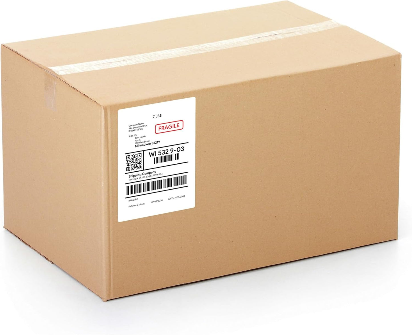 Premium Label Supply White Sticker Shipping Labels – 7" x 5" – Laser/Inkjet Compatible – (2 per Sheet), 2000 Sheets – 4000 Total Adhesive Labels