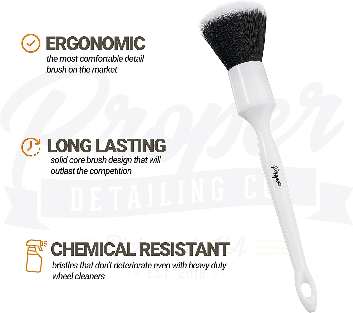 Car Detailing Brush Set, Premium Quality Ultra Soft Bristles, Clean Auto Interior (Leather Seats, Air Vents) or Exterior (Wheels, Paint, Emblems) Detail Brushes Car Detailing (2 Pack)