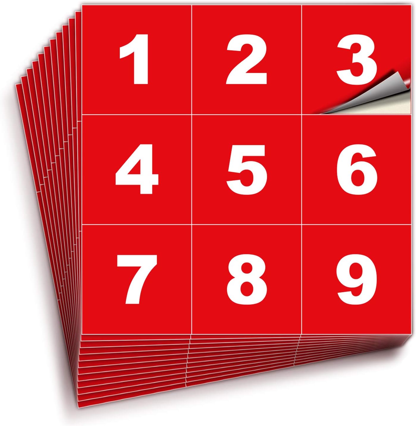 iSYFIX Red Consecutive Number Stickers – 1 to 100, 2-inch, 1 Set – Vinyl Self Adhesive Premium Decal, Ideal for Inventory, Storage, Organizing, Boxes, Bins, Toolbox, Lockers & More, Indoor/Outdoor