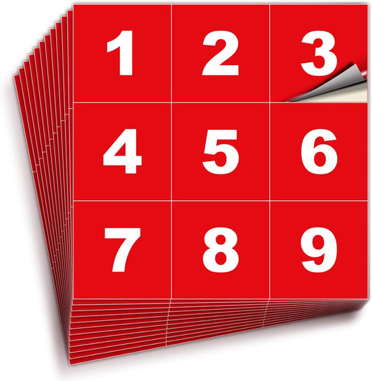 iSYFIX Red Consecutive Number Stickers – 1 to 100, 2-inch, 1 Set – Vinyl Self Adhesive Premium Decal, Ideal for Inventory, Storage, Organizing, Boxes, Bins, Toolbox, Lockers & More, Indoor/Outdoor