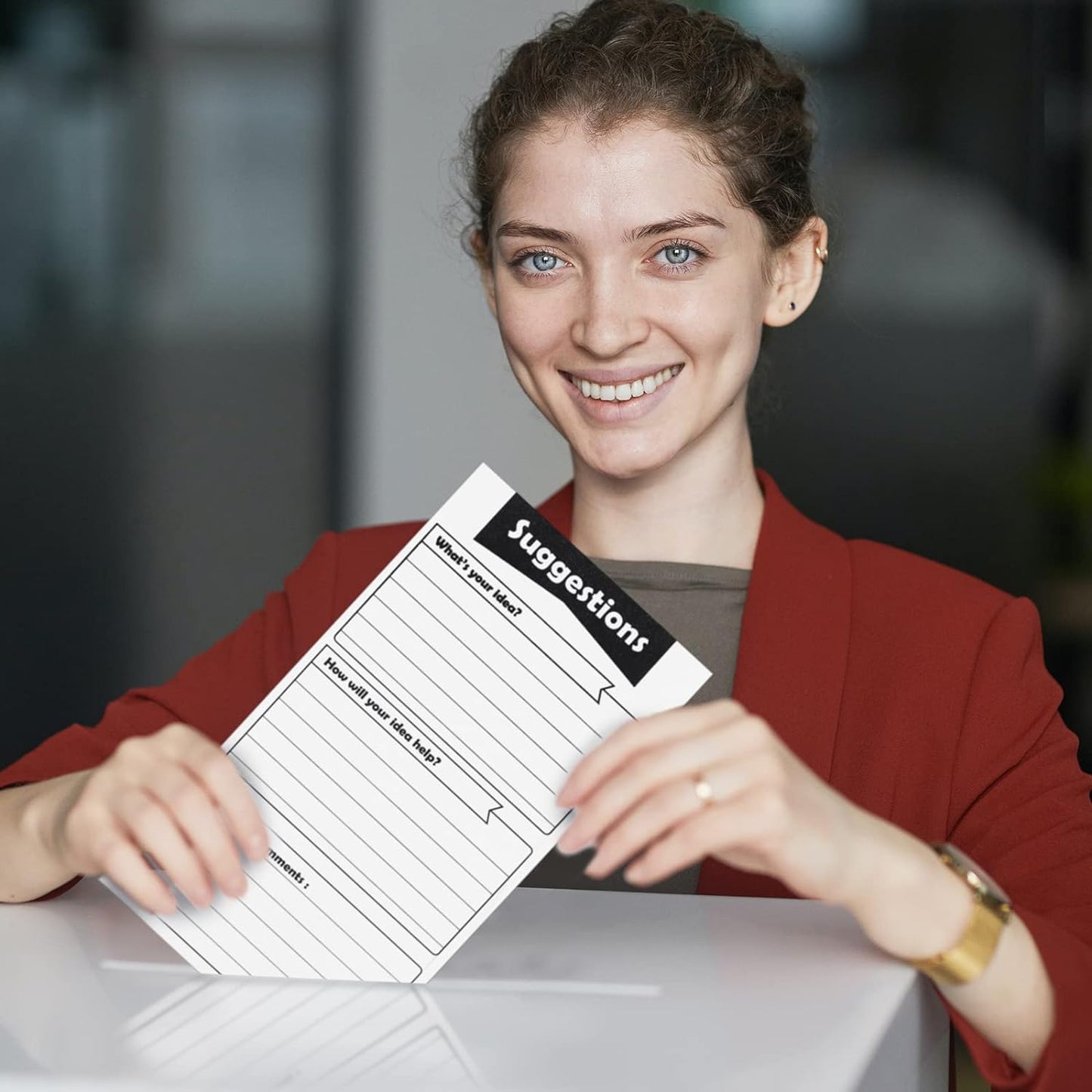 Pajean 400 Sheets Suggestion Cards Comment Complaint Cards for Suggestion Box with Lock Feedback Box Continuous Improvement for Customer Complaints(Black)
