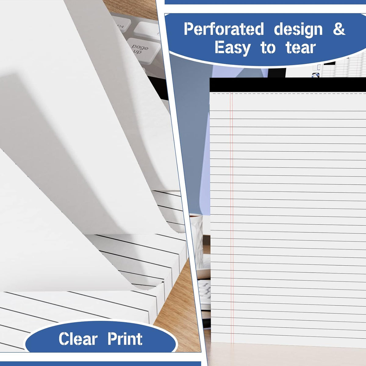 Legal Pads 12 Pack of Note Pads 6 x 9 Inch Notepad 21lb Thick Paper Legal Pad 30 Sheets Note Pad College Ruled Small Legal Pads 29 Lines Writing Pads for Writing, Sketching, and Note-Taking