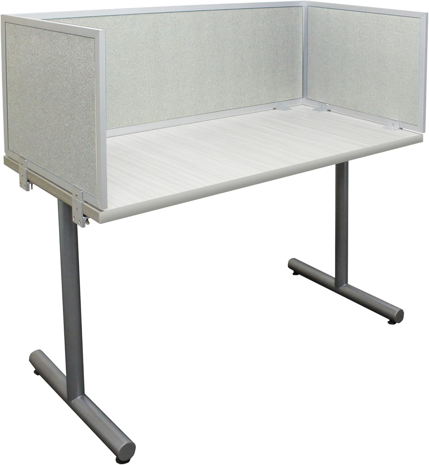 OBEX Acoustic Mounted Screen Privacy Panel Table Top Separator, Sound Blocking Desk Divider (Overcast, 24" X 48")