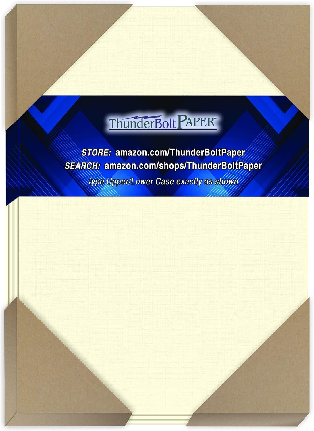 100 Natural Linen 80# Cover Paper Sheets - 5" X 7" (5X7 Inches) Photo|Card|Frame Size - 80 lb/pound Card Weight - Fine Linen Textured Finish - Quality Cardstock