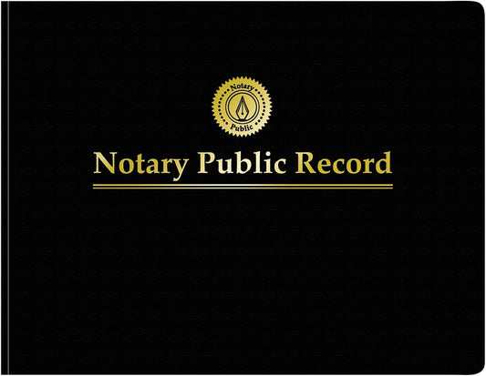 Adams Notary Public Record Journal, 11 x 8.5 Inches, 6 Entries Per Page, 63 Pages Per Book, Black (AFR90)