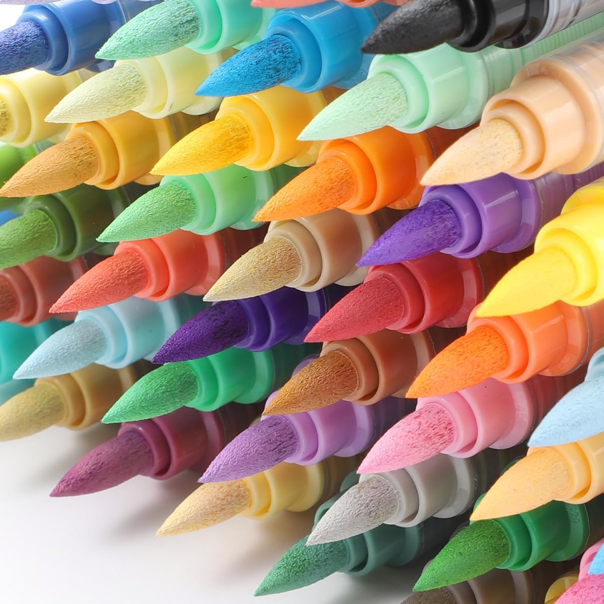 seatosea 120 Colors Paint Pens Art Acrylic Markers for Kids, Soft Brush Fine Tip Set Creative Marker Painting Pen for Coloring Book, Wood, Rock, Ceramic, Glass, Canvas and Crafts.