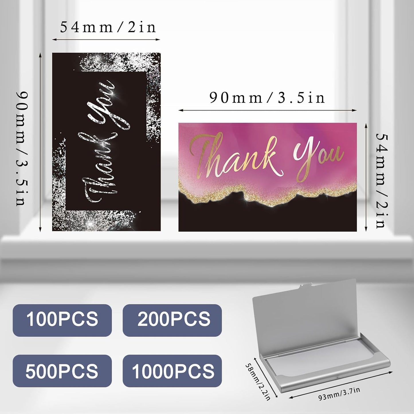 Custom Business Cards Customizable with Logo Text,Personalized Business Cards Photo Printable Car Wash Cards 1000 500 200 100 Double Sided Customize Cards for Small Business Waterproof