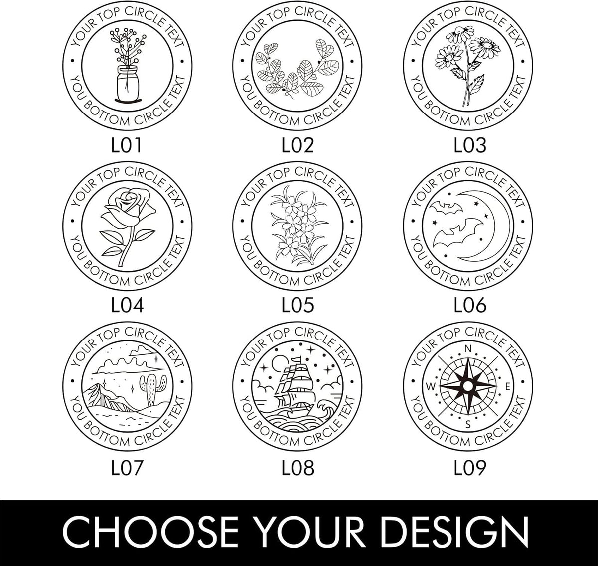 STAMTECH Custom Logo Embosser Stamp - Heavy Steel Embosser Stamps Design Your Own Logo or Emblem Perfect for Weddings Libraries Book Embosser