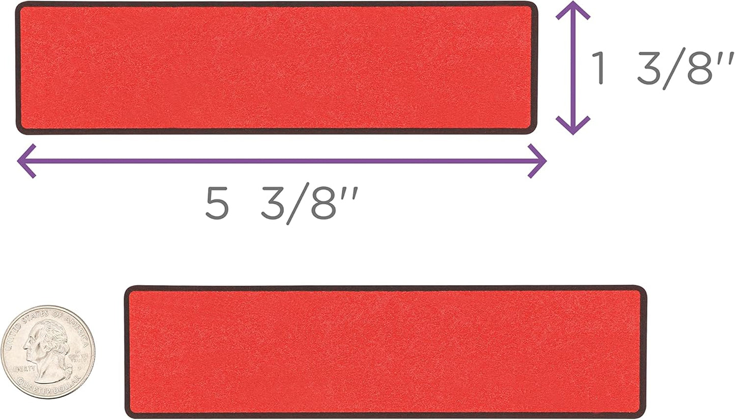 Carstens Adhesive Binder Labels, 5 3/8” x 1 3/8”, Stickers for 1.5” – 4” Ring Binder Spines, Inkjet and Laser Printer Compatible, Red, 20 Sheets, 10 Labels Per Sheet