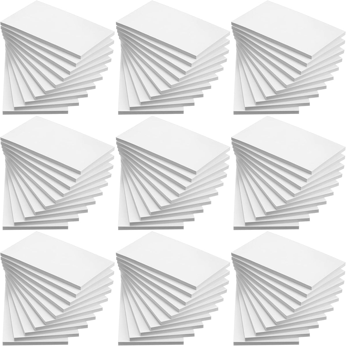 Fainne 3 x 5 Inch Paper Note Pads White Memo Pad Blank Writing Memo Scratch Paper for Waitress Waiter Book to Do Grocery List Small Notebook Restaurant Checkbook, White(120 Pack)