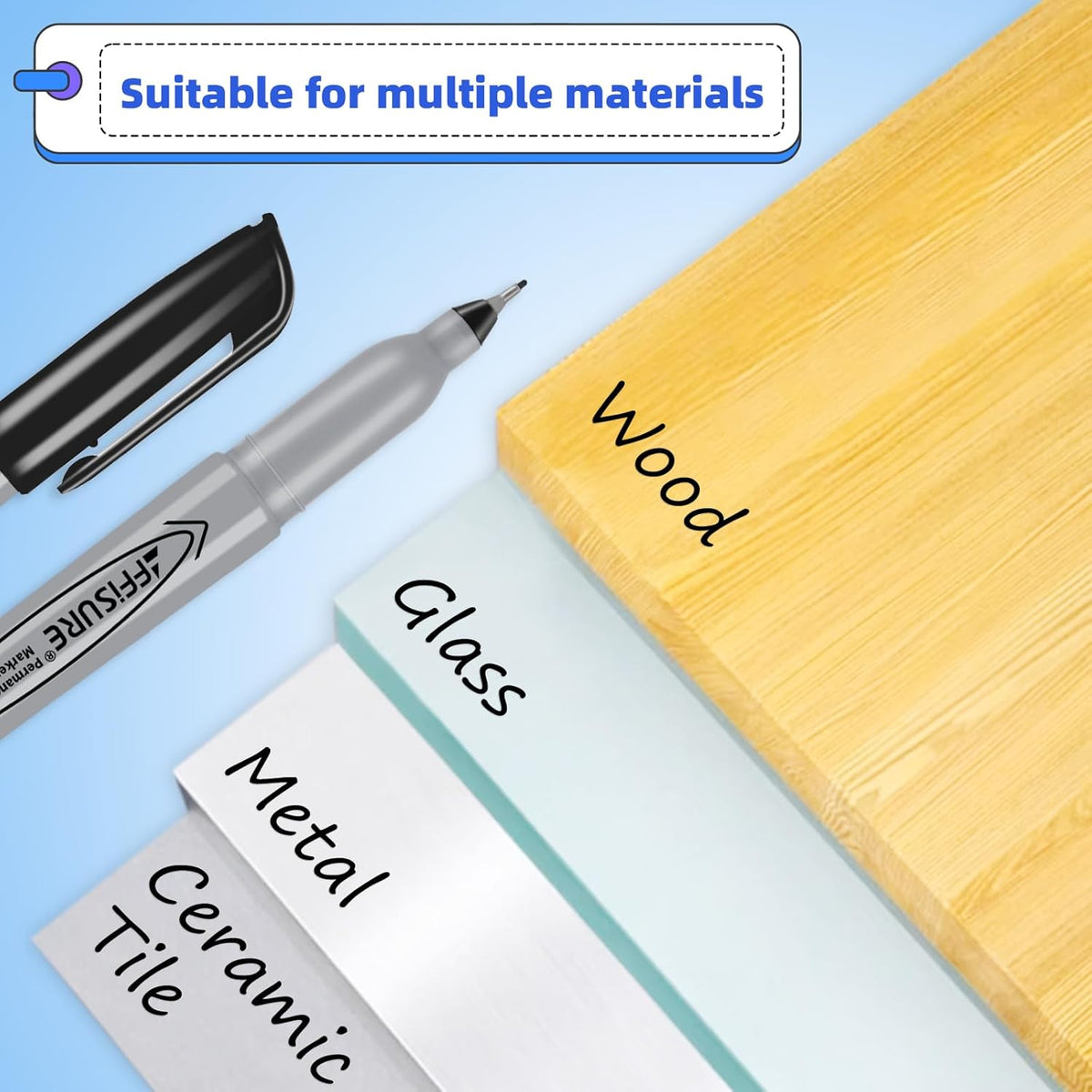 Permanent Markers, Ultra Fine Point,Black,100 Count, 0.4mm, Fine tippermanent marker set, quick dry,waterproof, fading resists, durable,marks on paper, glass, ceramic, plasticwood, rock, metal