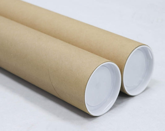 MagicWater Supply Mailing Tube - 3 in x 36 in - Kraft - 2 Pack - for Shipping and Storage of Posters, Arts, Crafts, and Documents