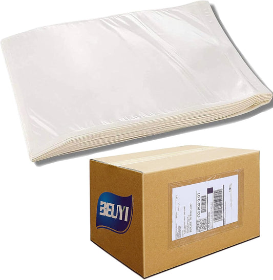 BEUYI (500 Pcs) 2.5 Mil Premium 7" x 10" Clear Adhesive Shipping Label Sleeves,Packing Slip Documents Envelopes Pouches