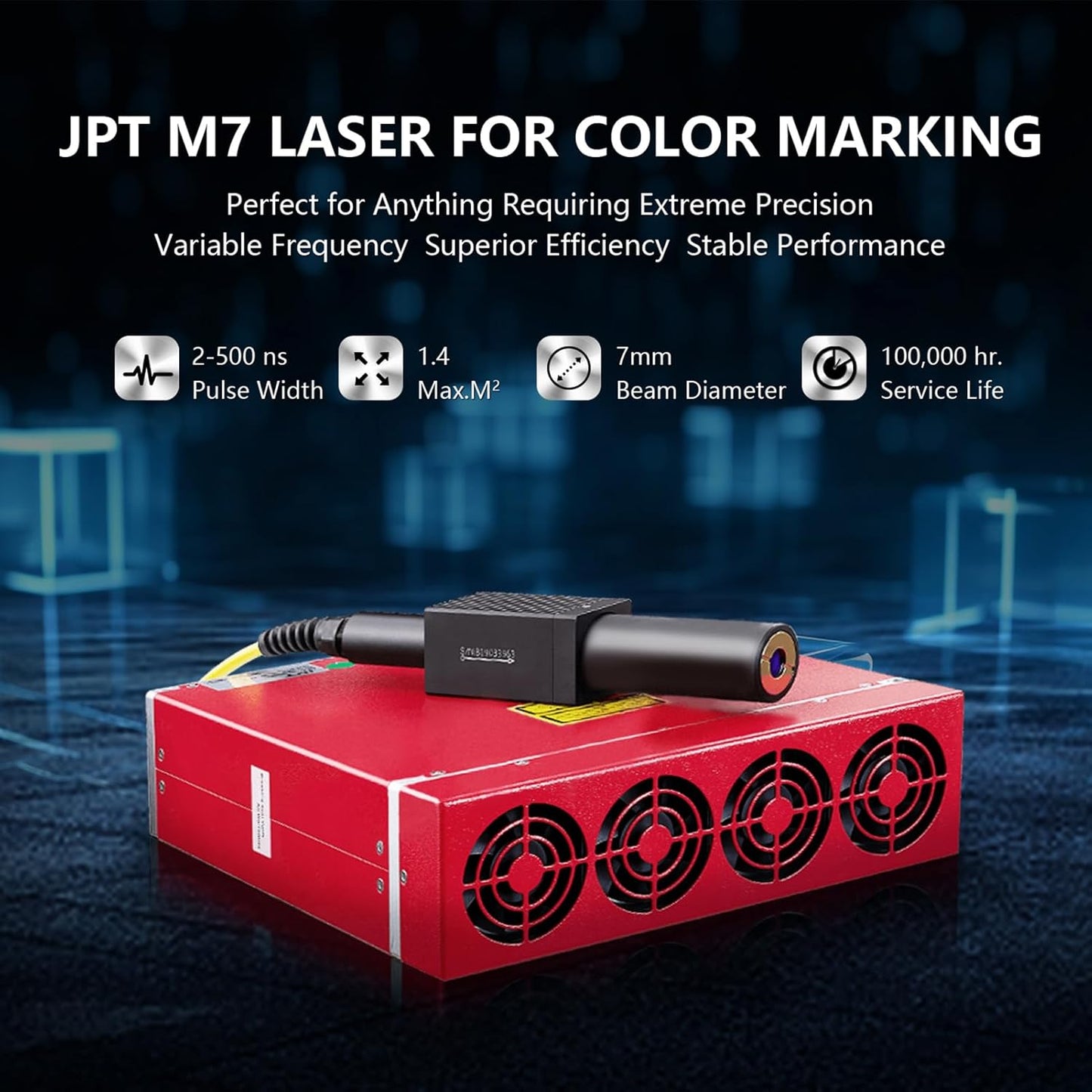 ComMarker B4 30W JPT Mopa Fiber Laser Engraving Machine,Support Lightburn Laser Engraver with 2Lens and L Protective Shield,2in1 Desktop Handheld Color Marking Machine for Stainless Steel,Ring,Tumbler