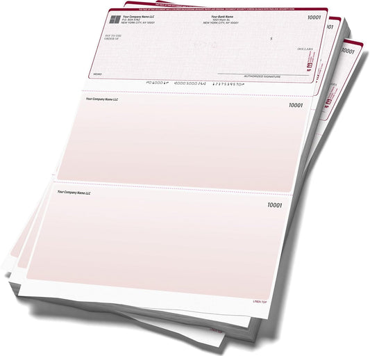 Computer Checks Compatible W/QB Check On Top [100 Sheets]