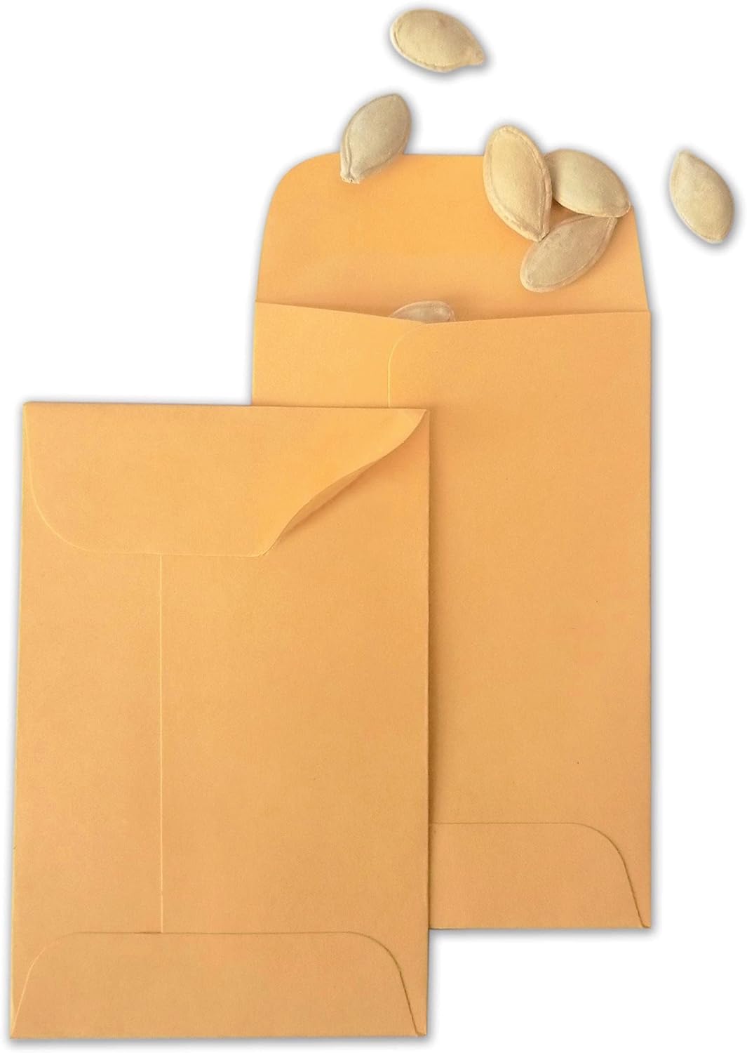 500 PCS #1 Coin Envelopes, 2-1/4” x 3-1/2” inches Brown Kraft Envelopes Classic Small Parts Envelopes with Self Adhesive Gummed Flap for Coins, Cash, Credit Cards, Seeds