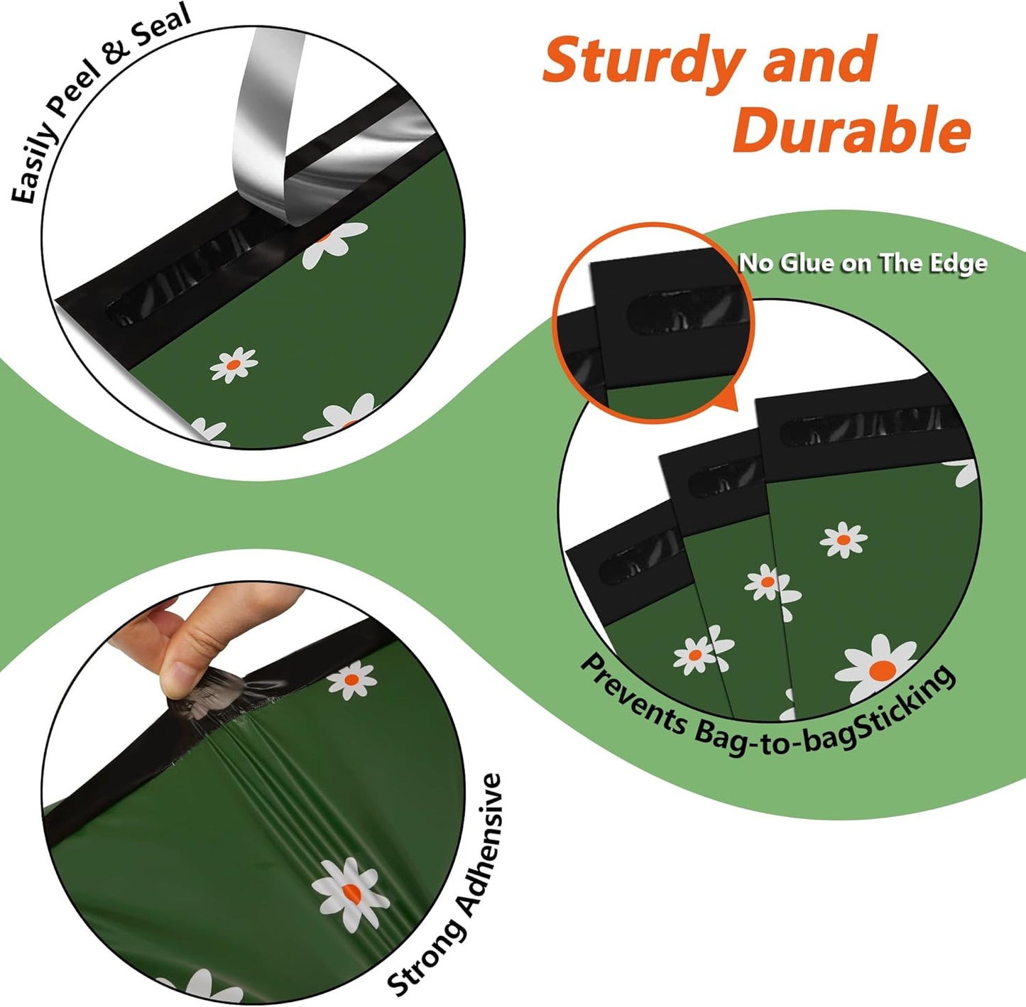Poly Mailers 10x13 Inch 100 Pcs - Cherry printed Shipping Bags, 2.4mil Thickness, Waterproof and Tear Resistant Mailing Envelopes, Self-Sealing Packaging Bags for Small Business